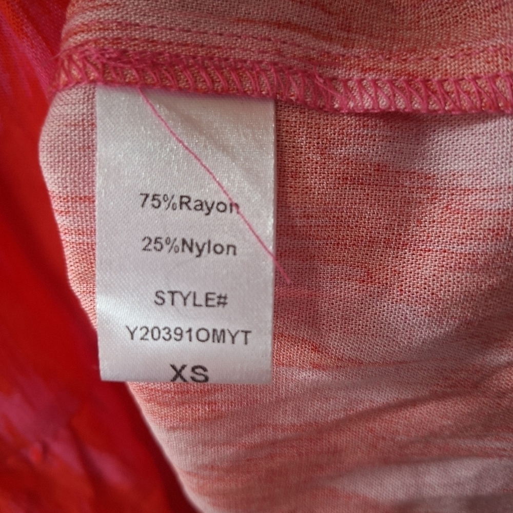 POMANDER PLACE TUCKERNUCK KENZO Pink Ikat Ruffle Tiered Dress Womens XS - Picture 4 of 5